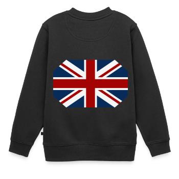 Großbritannien Flagge - Kinder Premium Organic Sweatshirt - Schwarz - Hinten - AI Model Kid Female (0cm)