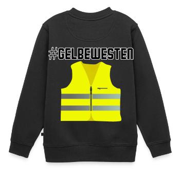 Protest der Gelbe Westen Gelbwesten Revolution - Kinder Premium Organic Sweatshirt - Schwarz - Hinten - AI Model Kid Female (0cm)