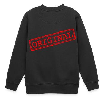 Timbre d'origine - Sweat Premium enfant bio - noir - Dos - AI Model Kid Female (0cm)