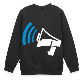 Megaphone gift - Kids Premium Organic Sweatshirt - black - Back - AI Model Kid Female (0cm)
