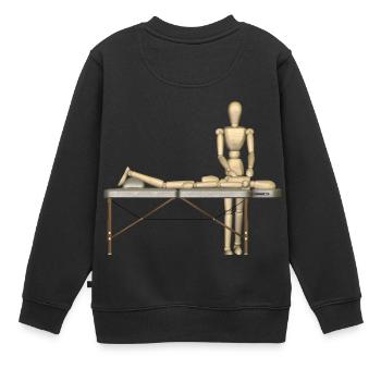 premier massage de premiers soins thérapie aide therapie6 - Sweat Premium enfant bio - noir - Dos - AI Model Kid Female (0cm)