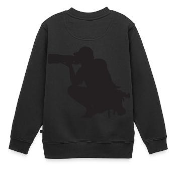 camera photographer fotograf kamera foto photo25 - Kinder Premium Organic Sweatshirt - Schwarz - Hinten - AI Model Kid Female (0cm)