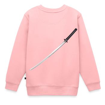 japanese katana sword samurai schwert japanisches - Kinder Premium Organic Sweatshirt - Rosa - Hinten - AI Model Kid Female (0cm)