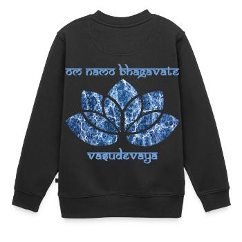 mantra om namo bhagavate vasudevaya e 206 - Sweat Premium enfant bio - noir - Dos - AI Model Kid Female (0cm)