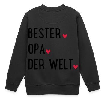 Opa - Kinder Premium Organic Sweatshirt - Schwarz - Hinten - AI Model Kid Female (0cm)