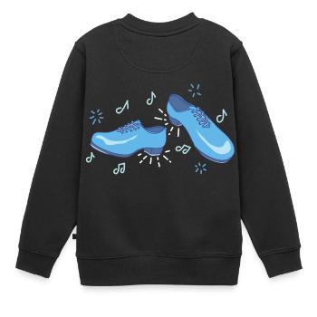 Chaussures de danse chaussures de danse danseur danseur musique - Sweat Premium enfant bio - noir - Dos - AI Model Kid Female (0cm)