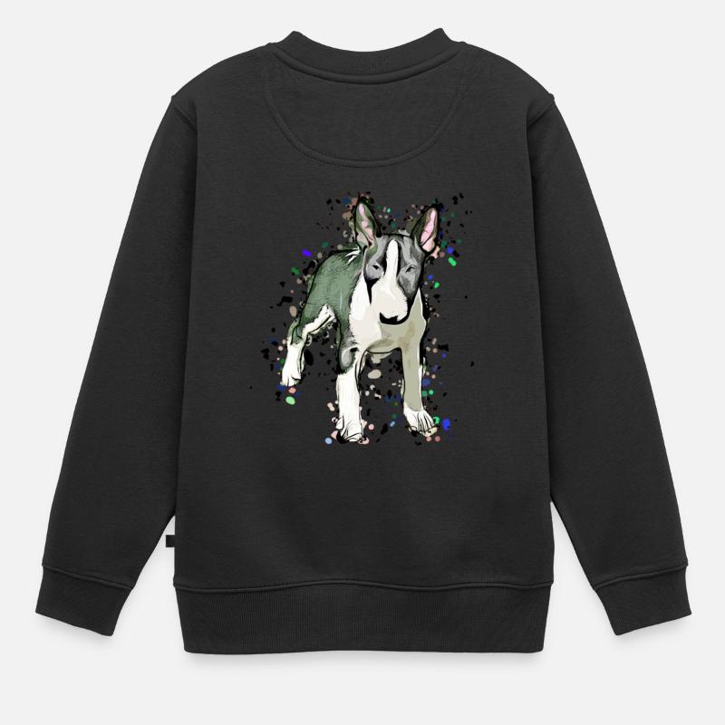 Miniature Bullterrier Comic - Sweat Premium enfant bio - noir