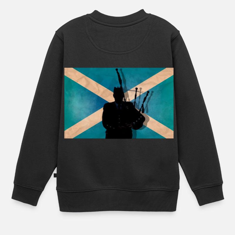 Cornemuseur écossais - Sweat Premium enfant bio - noir