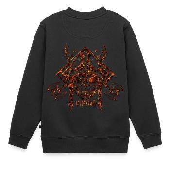 Viking Skandinavisch - Kinder Premium Organic Sweatshirt - Schwarz - Hinten - AI Model Kid Female (0cm)