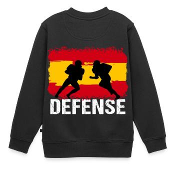 Football américain Espagne Défense - Sweat Premium enfant bio - noir - Dos - AI Model Kid Female (0cm)