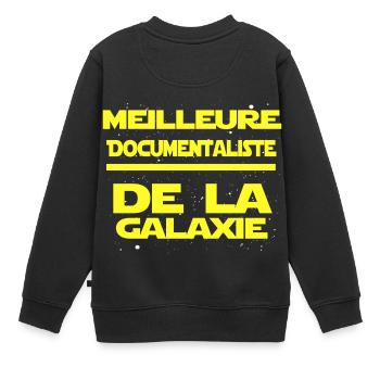 documentaliste - Sweat Premium enfant bio - noir - Dos - AI Model Kid Female (0cm)