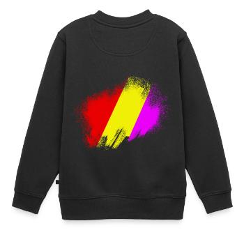 Drapeau de la République - Sweat Premium enfant bio - noir - Dos - AI Model Kid Female (0cm)