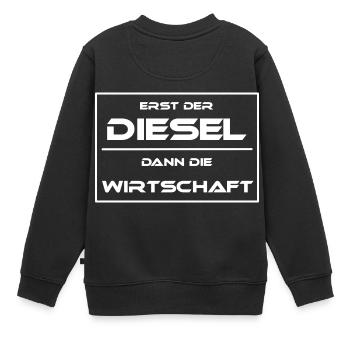 Diesel Fahrverbot Wirtschaft - Kinder Premium Organic Sweatshirt - Schwarz - Hinten - AI Model Kid Female (0cm)