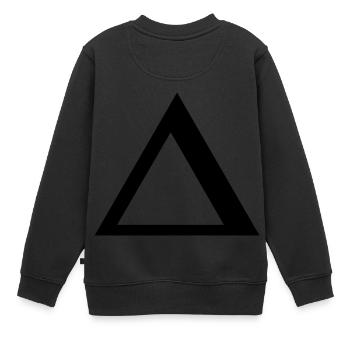 Delta alphabet grec - Sweat Premium enfant bio - noir - Dos - AI Model Kid Female (0cm)