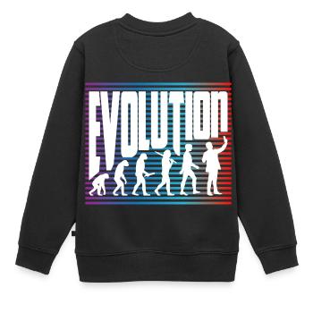 evolution - Kids Premium Organic Sweatshirt - black - Back - AI Model Kid Female (0cm)