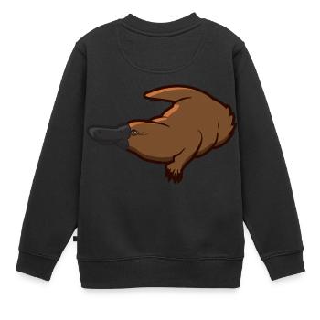 Un ornithorynque avec un grand bec de canard - Sweat Premium enfant bio - noir - Dos - AI Model Kid Female (0cm)