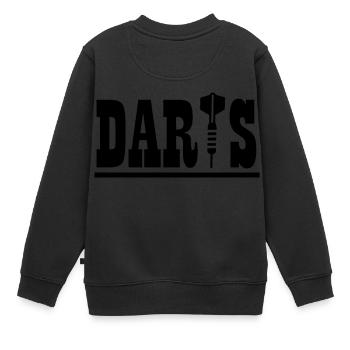 Darts Dart - Kids Premium Organic Sweatshirt - black - Back - AI Model Kid Female (0cm)