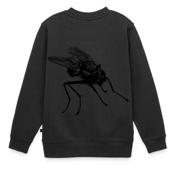 Fliege - Kinder Premium Organic Sweatshirt - Schwarz - Hinten - AI Model Kid Female (0cm)