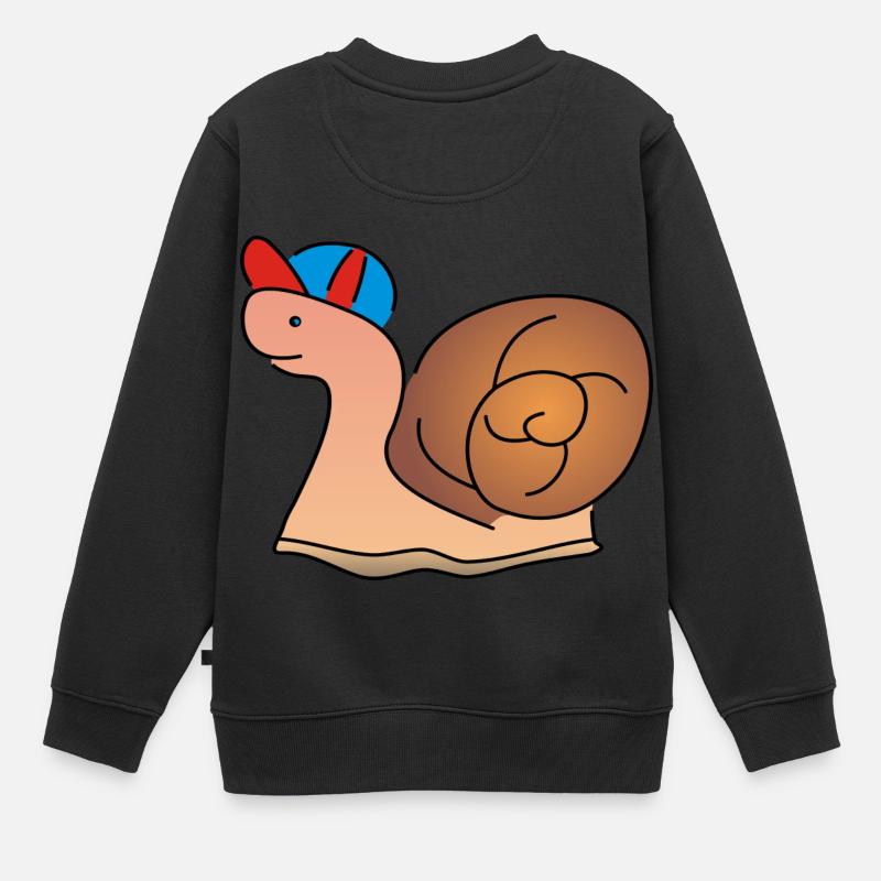 escargot escargot - Sweat Premium enfant bio - noir