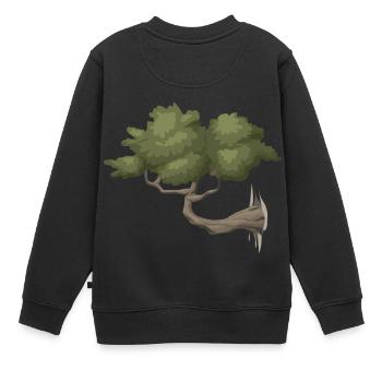 arbre - Sweat Premium enfant bio - noir - Dos - AI Model Kid Female (0cm)