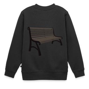 Bank - Kinder Premium Organic Sweatshirt - Schwarz - Hinten - AI Model Kid Female (0cm)