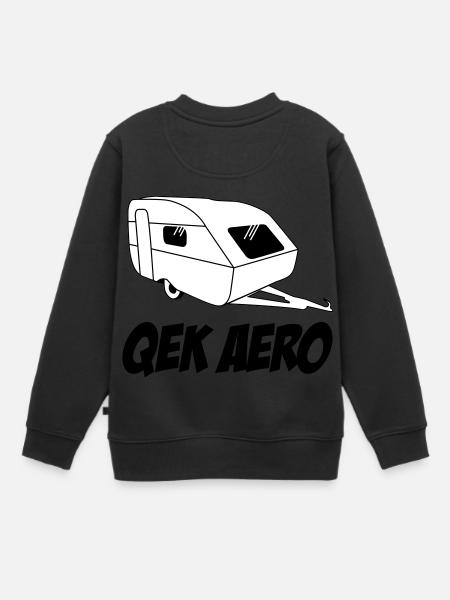 QEK Aero - Sweat Premium enfant bio - noir