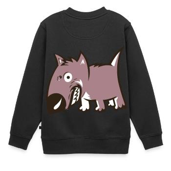 Bull Terrier - Kinder Premium Organic Sweatshirt - Schwarz - Hinten - AI Model Kid Female (0cm)