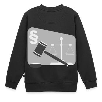 rechtsanwalt anwalt lawyer judge richter law justi - Kinder Premium Organic Sweatshirt - Schwarz - Hinten - AI Model Kid Female (0cm)