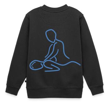 premier massage de premiers soins thérapie aide therapie1 - Sweat Premium enfant bio - noir - Dos - AI Model Kid Female (0cm)