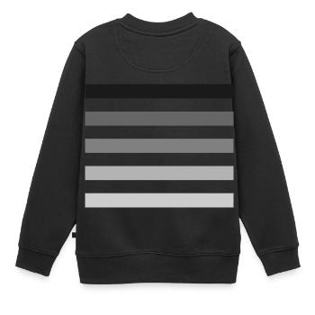 Streifen in Grautönen - Kinder Premium Organic Sweatshirt - Schwarz - Hinten - AI Model Kid Female (0cm)