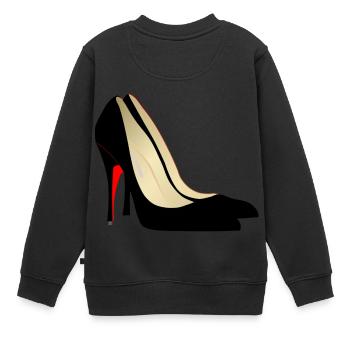 schuhe highheels schoes flipflops boots stiefel100 - Kinder Premium Organic Sweatshirt - Schwarz - Hinten - AI Model Kid Female (0cm)
