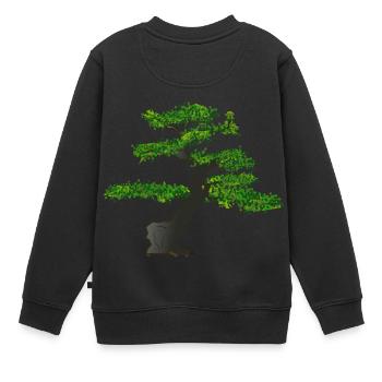 Bonsai - Kinder Premium Organic Sweatshirt - Schwarz - Hinten - AI Model Kid Female (0cm)