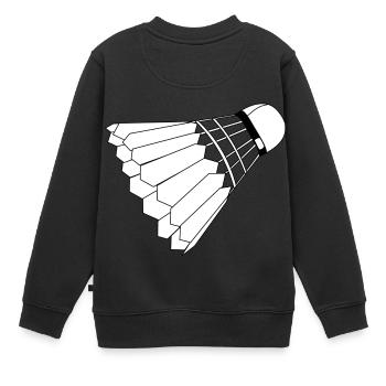 Federball - Kinder Premium Organic Sweatshirt - Schwarz - Hinten - AI Model Kid Female (0cm)