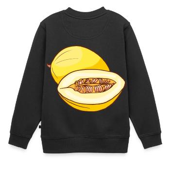 Melon de miel - Sweat Premium enfant bio - noir - Dos - AI Model Kid Female (0cm)