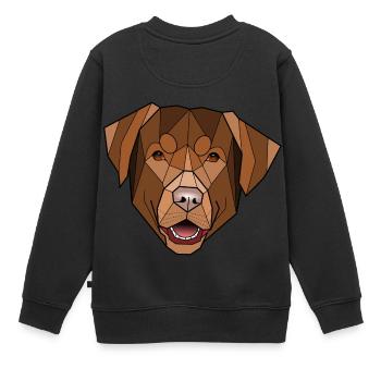 Schokoladen-Labrador - Folken - Kinder Premium Organic Sweatshirt - Schwarz - Hinten - AI Model Kid Female (0cm)