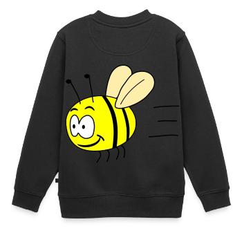 Lustige Hummel - Kinder Premium Organic Sweatshirt - Schwarz - Hinten - AI Model Kid Female (0cm)