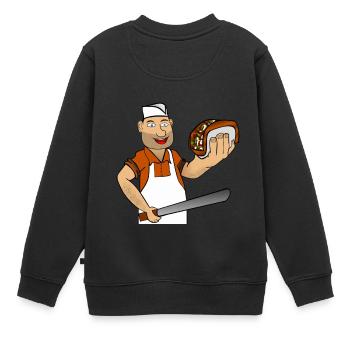 Döner macht schöner - Kinder Premium Organic Sweatshirt - Schwarz - Hinten - AI Model Kid Female (0cm)