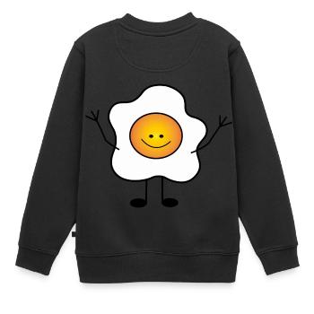œuf - Sweat Premium enfant bio - noir - Dos - AI Model Kid Female (0cm)