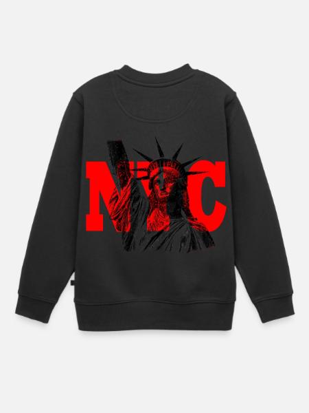 New York - Kinder Premium Organic Sweatshirt - Schwarz