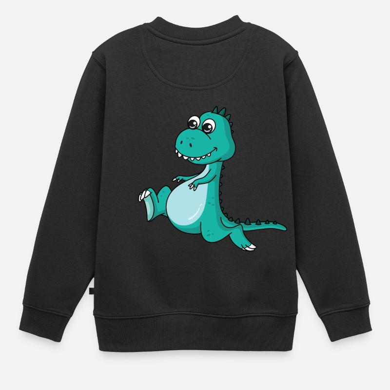 Dinosaur Rex doux-cadeau enfants Dino - Sweat Premium enfant bio - noir