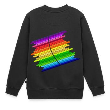 RainBow Equalizer - Kinder Premium Organic Sweatshirt - Schwarz - Hinten - AI Model Kid Female (0cm)