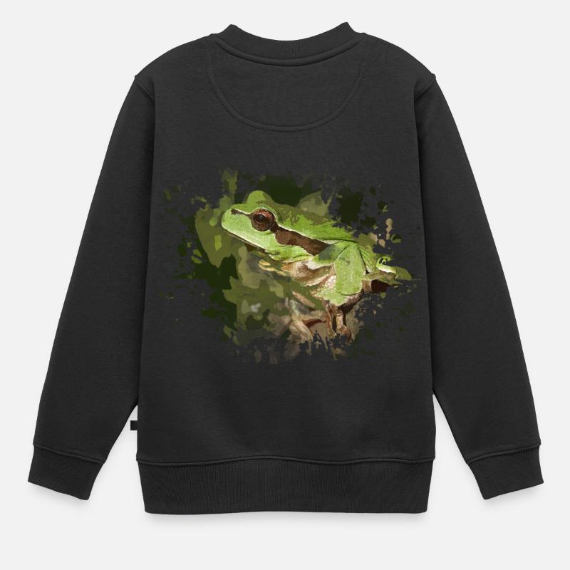 grenouille - Sweat Premium enfant bio - noir