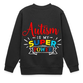 Autismus Autist ADHS Autism Asperger Geschenk - Kinder Premium Organic Sweatshirt - Schwarz - Hinten - AI Model Kid Female (0cm)