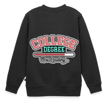 Universität Abschluss - Kinder Premium Organic Sweatshirt - Schwarz - Hinten - AI Model Kid Female (0cm)