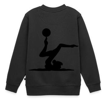 Gymnastik Turnen Akrobatik Geräteturnen Sport - Kinder Premium Organic Sweatshirt - Schwarz - Hinten - AI Model Kid Female (0cm)