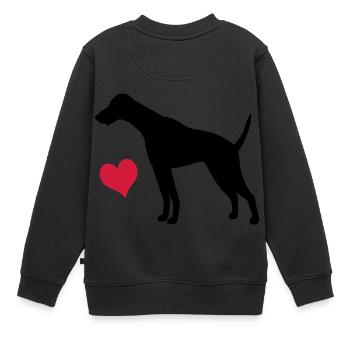 doberman - Kids Premium Organic Sweatshirt - black - Back - AI Model Kid Female (0cm)