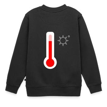 Météo METER - Sweat Premium enfant bio - noir - Dos - AI Model Kid Female (0cm)