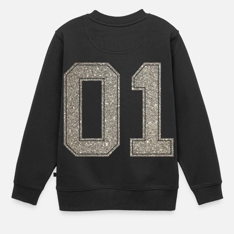 Numéro 01 numéro de maillot 1 numéro de maillot - Sweat Premium enfant bio - noir