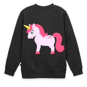 Licorne - licorne - Sweat Premium enfant bio - noir - Dos - AI Model Kid Female (0cm)