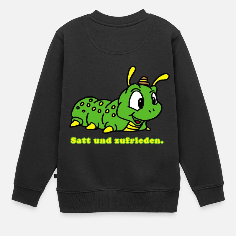 Raupe - Kinder Premium Organic Sweatshirt - Schwarz